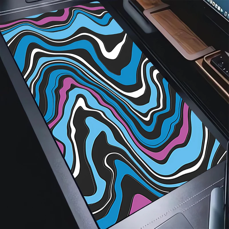 1Pcs Mouse Pad Extended Gaming Mousepad Gamer Cabinet Desktop Mat With Stitched Non-Slip Rubber Base Strata Liquid Keyboard Pad