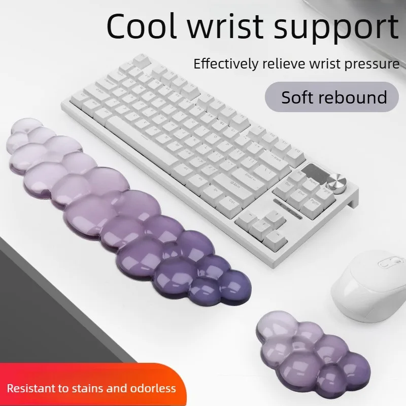 Cloud shaped silicone transparent wristband, mouse pad with wrist rest,non slip keyboard,ergonomic keyboard,mouse pad,wrist rest
Cloud shaped silicone transparent wristband, mouse pad with wrist rest,non slip keyboard,ergonomic keyboard,mouse pad,wrist rest