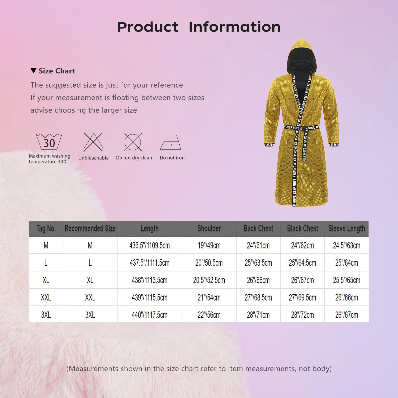 Men Sequins Hooded Boxing Robe Halloween Cosplay Boxer Coat Shiny Long Sleeve Open Boxing Robe With Belt Loose Fit Cover Up Robe
Men Sequins Hooded Boxing Robe Halloween Cosplay Boxer Coat Shiny Long Sleeve Open Boxing Robe With Belt Loose Fit Cover Up Robe