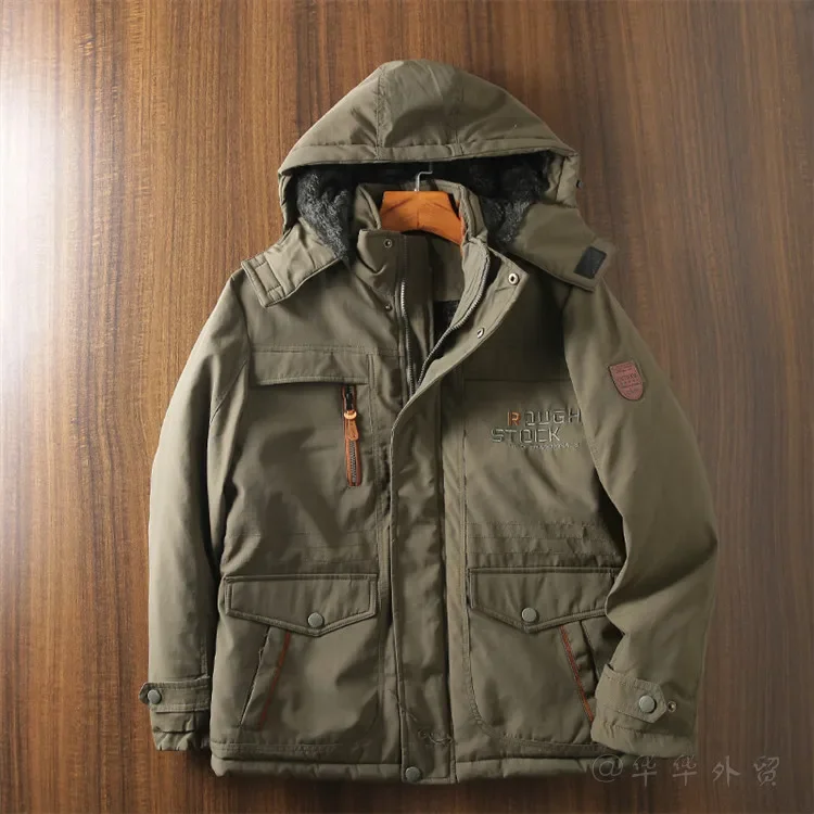 Winter Vintage Parkas Hooded Jacket Autumn Men Long Sleeve Zipper Stitching Drawstring Jacket Pocket New Men Plush Thick Jacket
Winter Vintage Parkas Hooded Jacket Autumn Men Long Sleeve Zipper Stitching Drawstring Jacket Pocket New Men Plush Thick Jacket