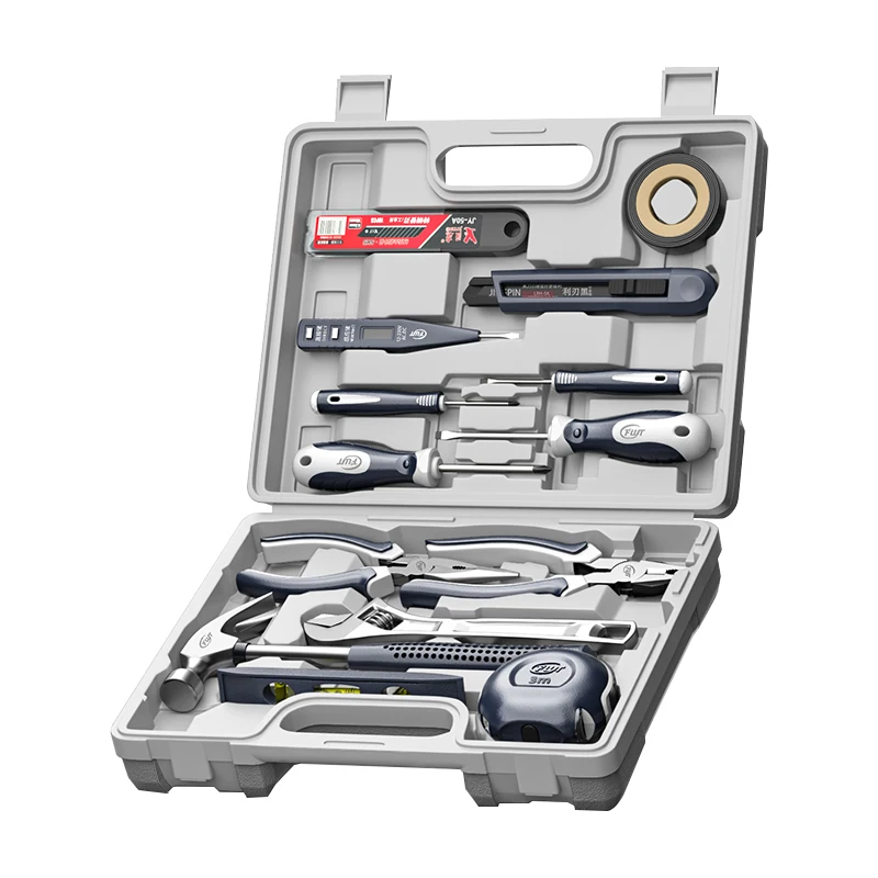 Multifunctional Household Tool Set with Toolbox, All-in-One Home Tool Kit for Daily Home Repair, Installation & Disassembly
