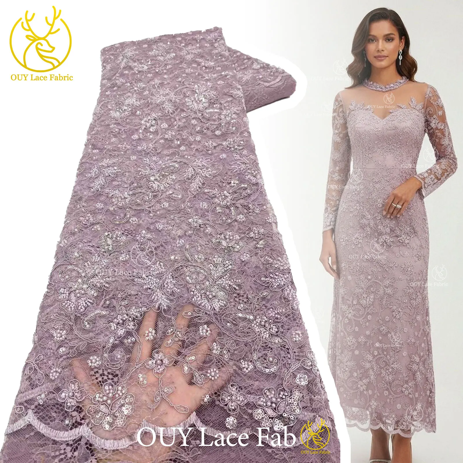 2026 African Lace Fabric Nigerian Beaded Embroidered Lace High Quality French Sequin Lace Fabric Dinner Party Dress Sewing
2026 African Lace Fabric Nigerian Beaded Embroidered Lace High Quality French Sequin Lace Fabric Dinner Party Dress Sewing