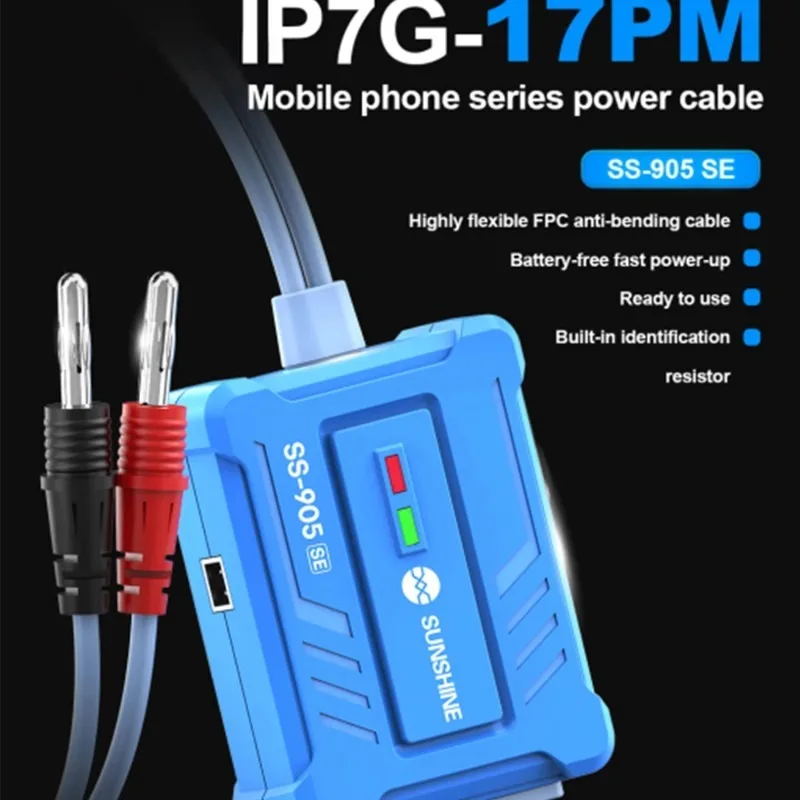SS-905 SE Multi Function Power Supply Test Cable for IPhone 7 To 17PM with Built in Resistor and Fast Battery Free Power Up
SS-905 SE Multi Function Power Supply Test Cable for IPhone 7 To 17PM with Built in Resistor and Fast Battery Free Power Up
