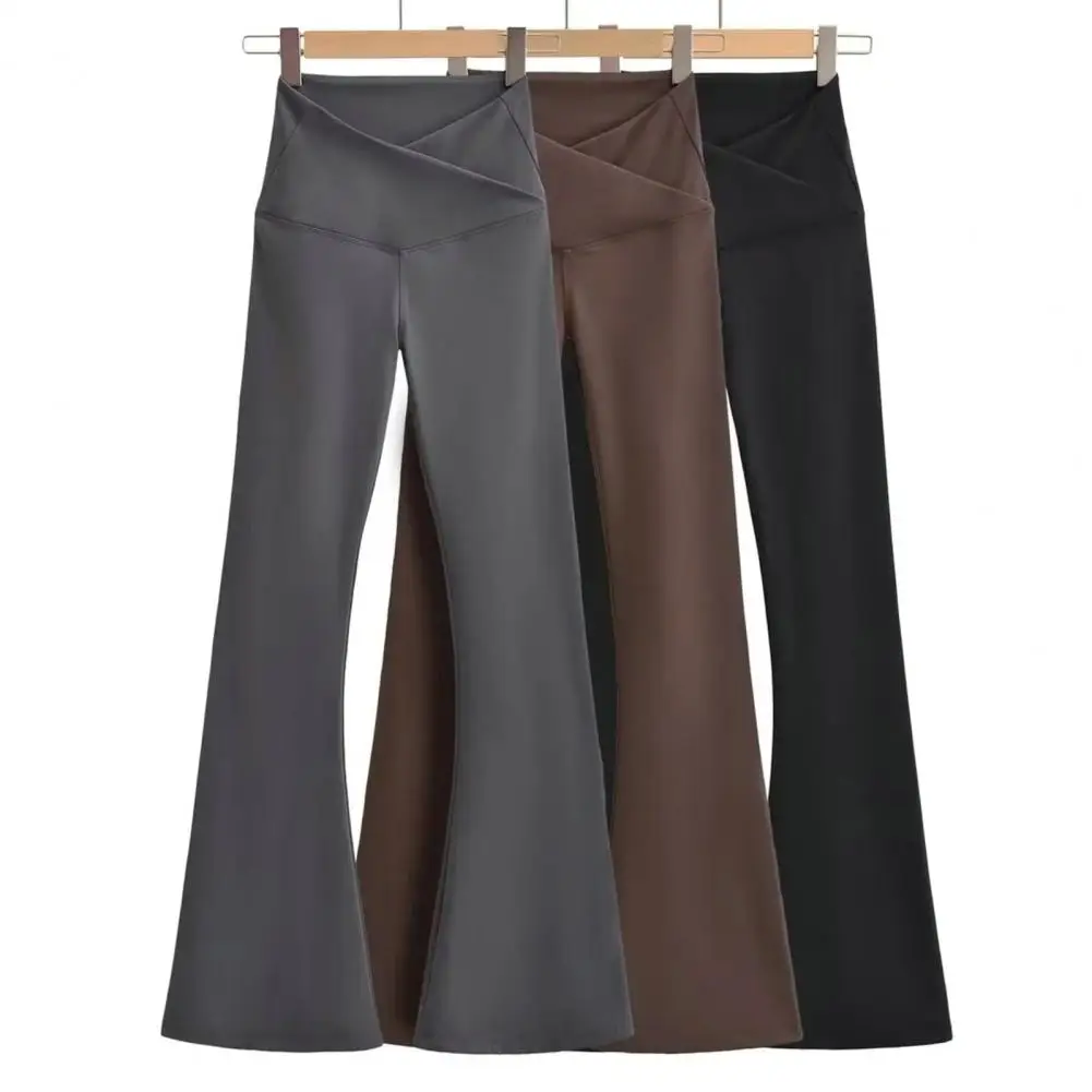 High-waisted Crossover Design Pants High Waist Flared Hem Pants for Women Butt-lifted Stretchy
High-waisted Crossover Design Pants High Waist Flared Hem Pants for Women Butt-lifted Stretchy