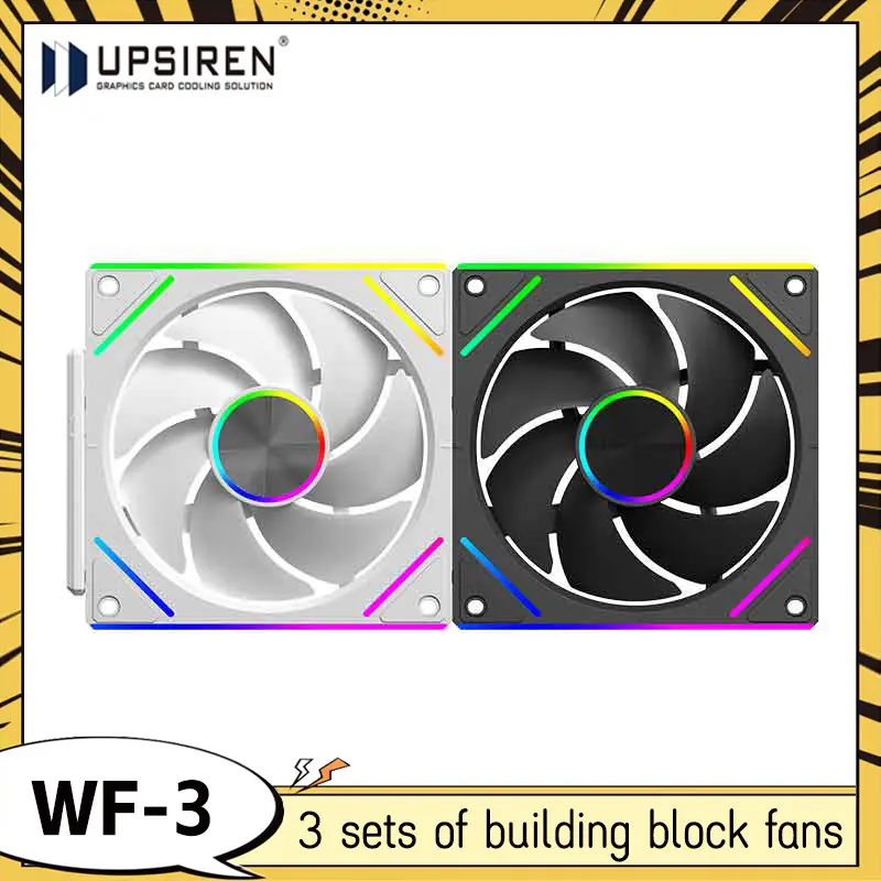 UPSIREN WF-3 Case Fan ARGB Synchronized Lighting Prism 7 Modular Fan Hydraulic Bearing Low Noise Forward/Reverse Blade Design
UPSIREN WF-3 Case Fan ARGB Synchronized Lighting Prism 7 Modular Fan Hydraulic Bearing Low Noise Forward/Reverse Blade Design