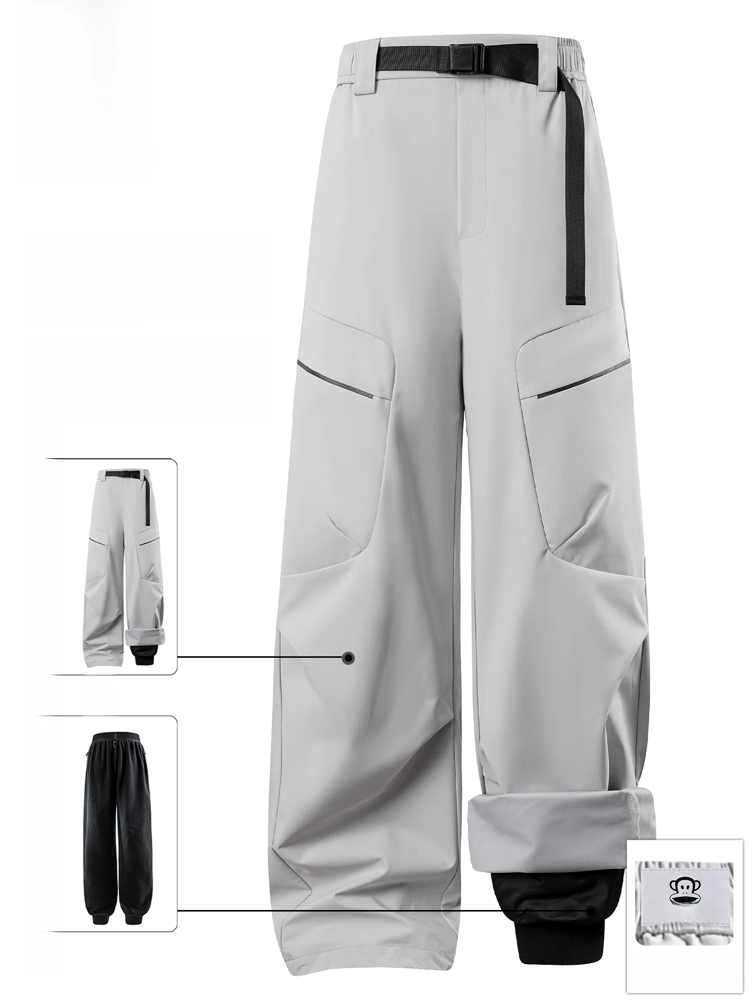 Мужские зимние утепленные прямые брюки Paul Frank Tee-In-One: повседневные пуховые штаны для молодежи, модная верхняя одежда
Мужские зимние утепленные прямые брюки Paul Frank Tee-In-One: повседневные пуховые штаны для молодежи, модная верхняя одежда