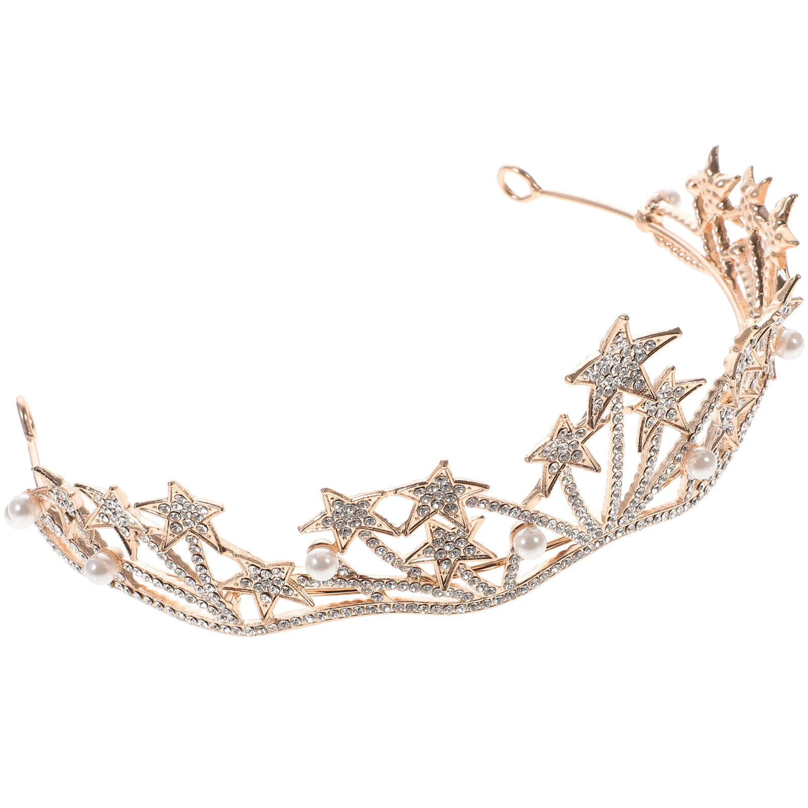 Star Crown Hair Ribbons Crystal Studded Headdress Golden Girl Prom Christmas Bridal Accessories Wedding Decorations
Star Crown Hair Ribbons Crystal Studded Headdress Golden Girl Prom Christmas Bridal Accessories Wedding Decorations