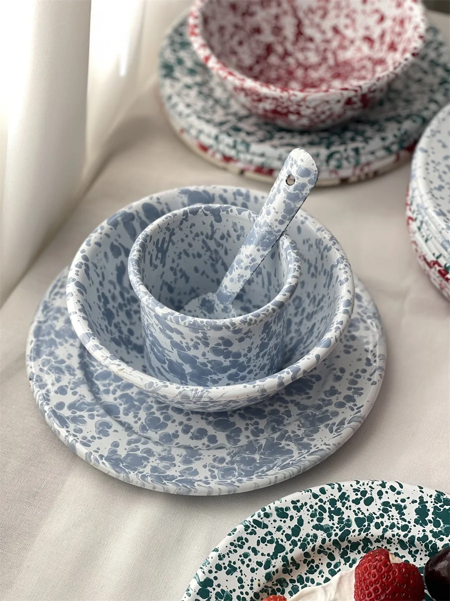 Korean Sle Enamel Mug Fruit Oaeal Salad Bowl Internet Famous Flat Plate Gift Baby Blue Porcelain Spill Ink Design
Korean Sle Enamel Mug Fruit Oaeal Salad Bowl Internet Famous Flat Plate Gift Baby Blue Porcelain Spill Ink Design