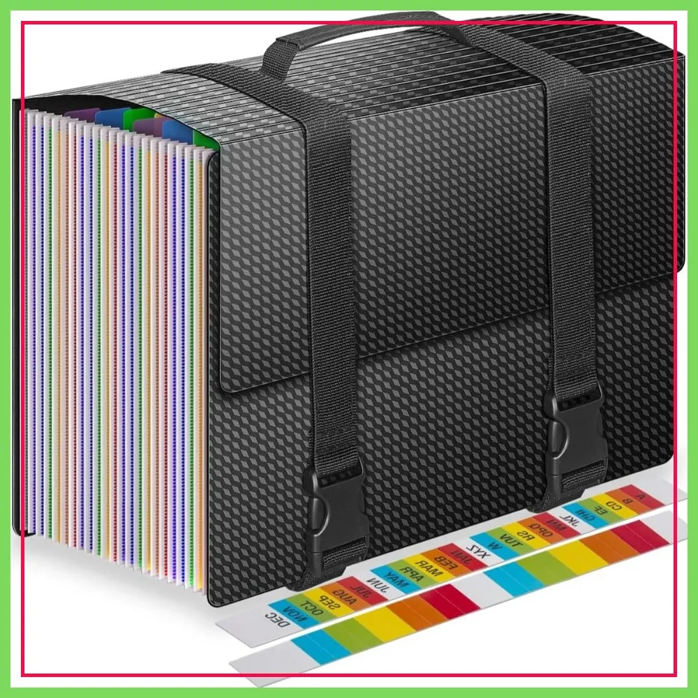 25 Pocket Expanding File Folder, Accordion Organizer with Handle, Portable Filing Box for A4/Letter Documents
25 Pocket Expanding File Folder, Accordion Organizer with Handle, Portable Filing Box for A4/Letter Documents