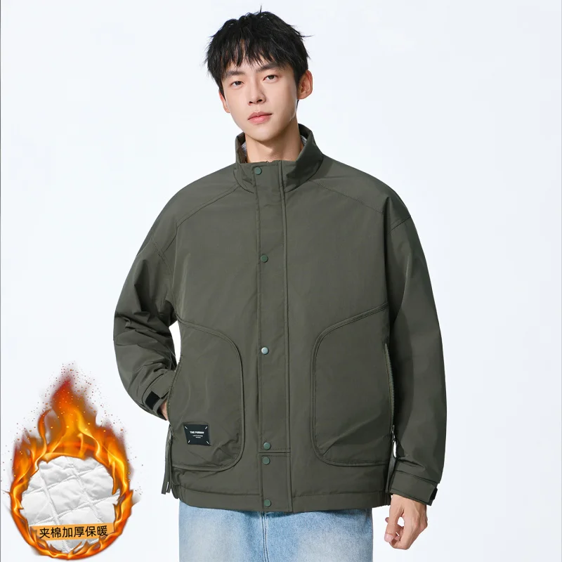 GIOIOMen's cotton clothes,2025New Stand Collar Pure Cotton Filled Lightweight Warm Loose Casual Men's Winter Jacket
GIOIOMen's cotton clothes,2025New Stand Collar Pure Cotton Filled Lightweight Warm Loose Casual Men's Winter Jacket