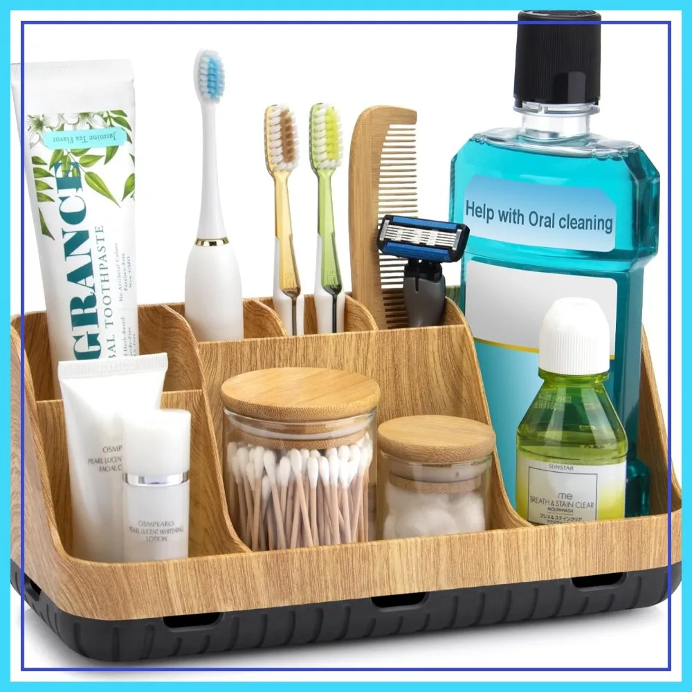 Bathroom Organizers and Storage - Detachable 7 Slots Toothbrush and Toothpaste Holder with Drainage for Counter Vanity
Bathroom Organizers and Storage - Detachable 7 Slots Toothbrush and Toothpaste Holder with Drainage for Counter Vanity