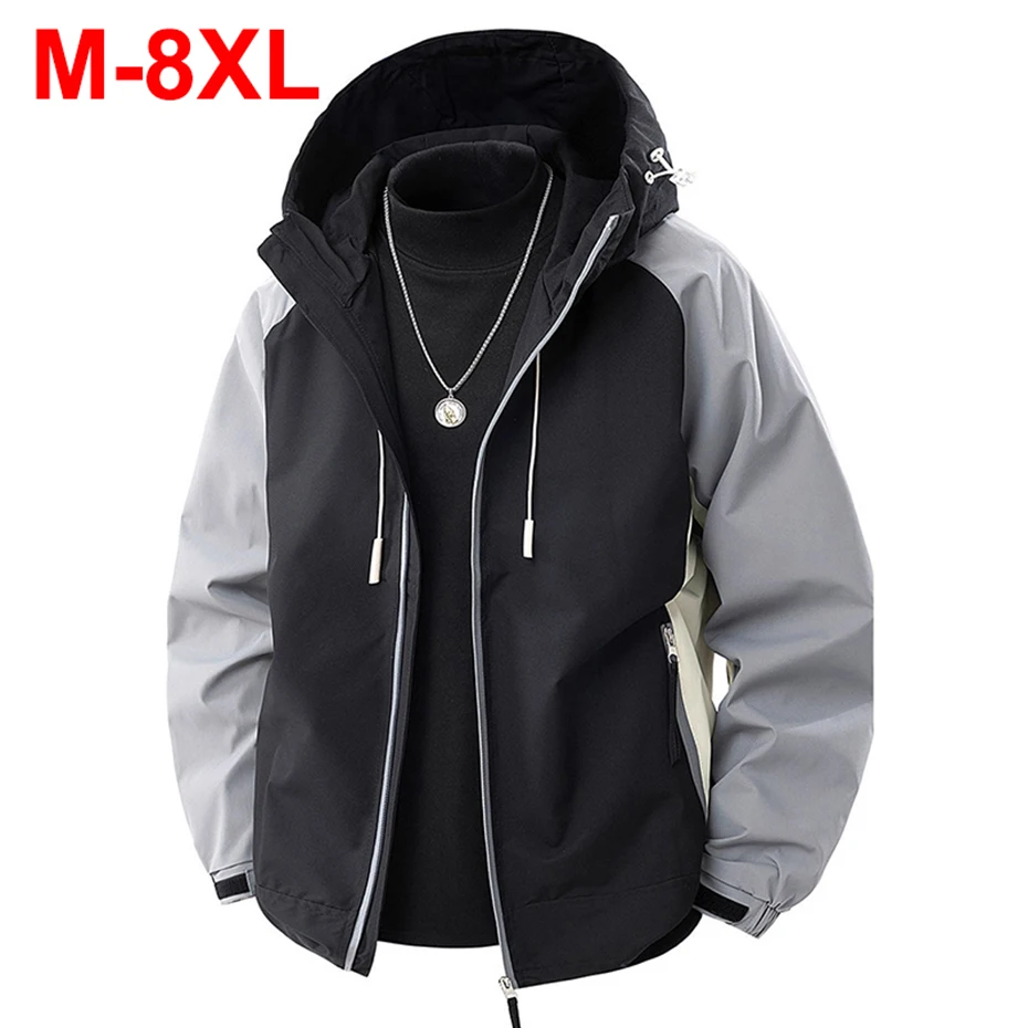 Куртки больших размеров 8XL, мужские весенне-осенние ветровки с капюшоном, корейские модные свободные куртки для мужчин, куртки большого размера 7XL
Куртки больших размеров 8XL, мужские весенне-осенние ветровки с капюшоном, корейские модные свободные куртки для мужчин, куртки большого размера 7XL