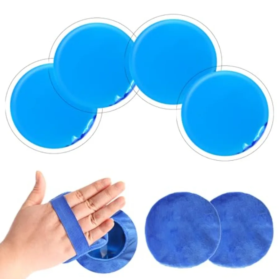 Gel Ice Pack Round Reusable Ice Packs for Injuries Hot and Cold Compress Pain Relief and Swelling Reduction 4 Pcs with 2 Covers
Gel Ice Pack Round Reusable Ice Packs for Injuries Hot and Cold Compress Pain Relief and Swelling Reduction 4 Pcs with 2 Covers