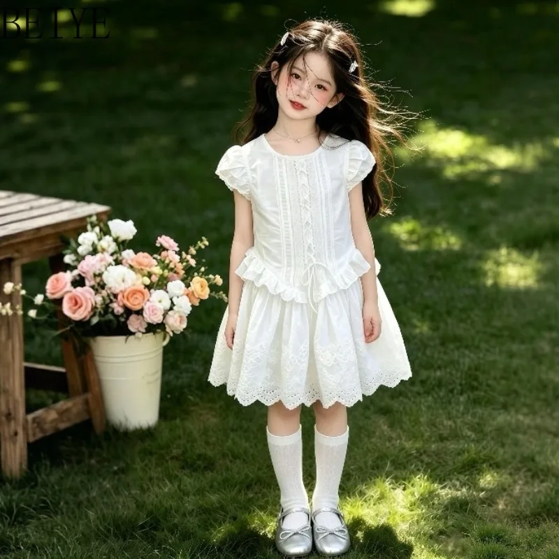 Girls White Lace Hollow Dress Puff Short Sleeve Ruffle Embroidery Flowy A-Line Dress Kids Daily Outdoor Photo Princess Outfit
Girls White Lace Hollow Dress Puff Short Sleeve Ruffle Embroidery Flowy A-Line Dress Kids Daily Outdoor Photo Princess Outfit