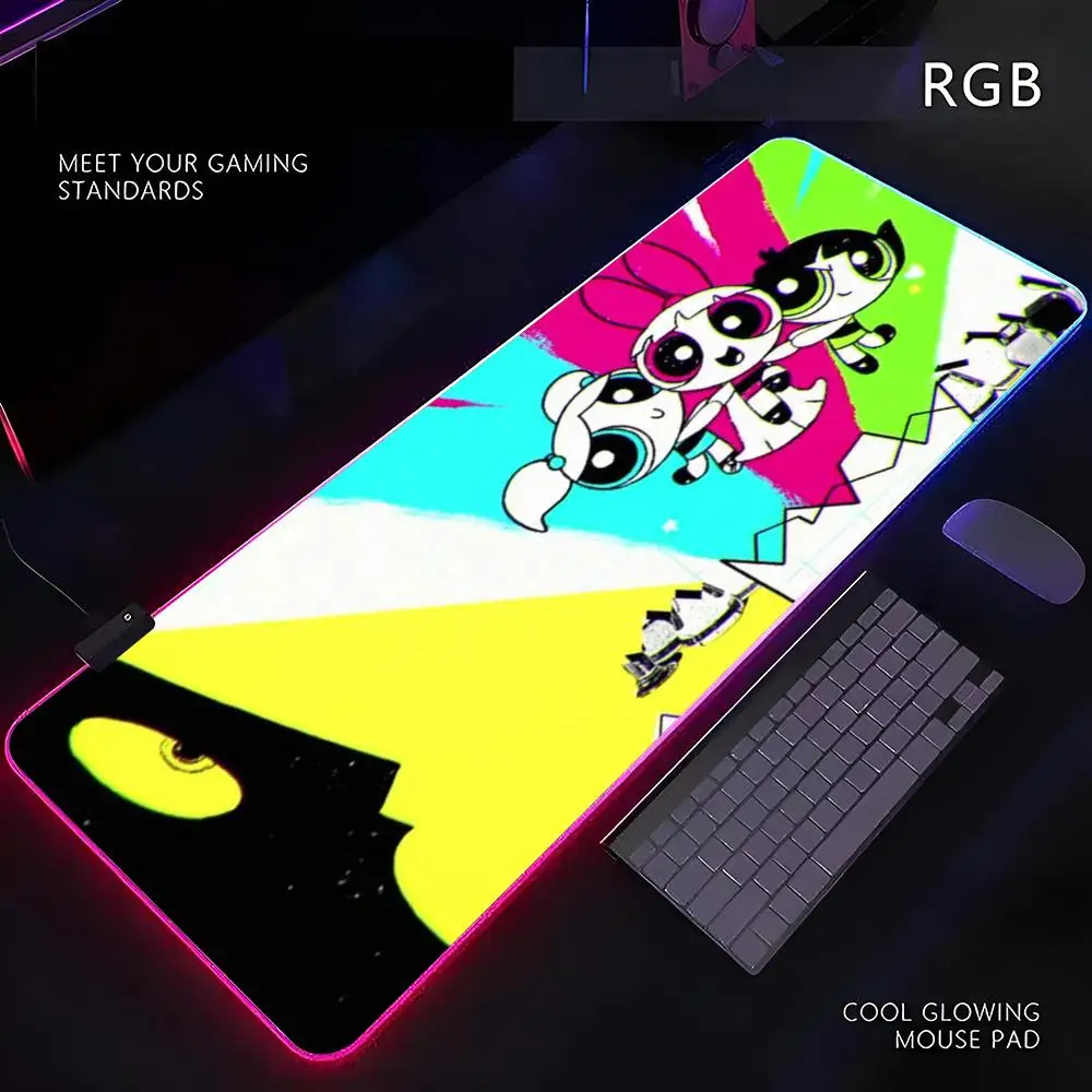 The Powerpuff Girls Mouse Pad RGB Gamer LED Light Mouse Mat Peripherals Mousepad Computer Desk Mat XL Mice Keyboard Carpet
The Powerpuff Girls Mouse Pad RGB Gamer LED Light Mouse Mat Peripherals Mousepad Computer Desk Mat XL Mice Keyboard Carpet