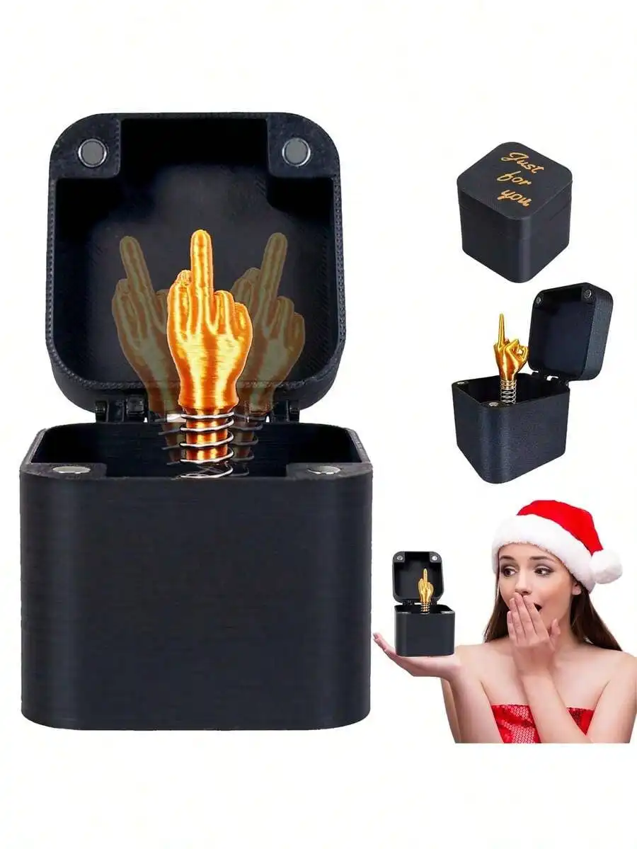 Spring-Loaded Finger Sleeve Prank Box - Hilarious Pop-Up Surprise Gift & Party Joke
Spring-Loaded Finger Sleeve Prank Box - Hilarious Pop-Up Surprise Gift & Party Joke