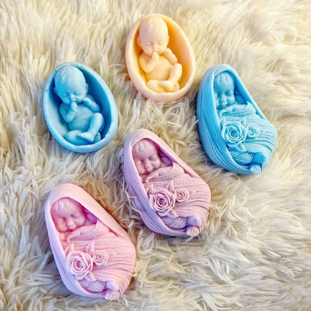 3D Swaddling Baby Candle Silicone Mold Gender Reveal DIY Aromatherapy Egg Shell Baby Mould Epoxy Resin Decoration Gift
3D Swaddling Baby Candle Silicone Mold Gender Reveal DIY Aromatherapy Egg Shell Baby Mould Epoxy Resin Decoration Gift