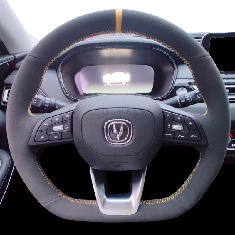 For Changan eado unit-k unit-v cs55/35 Auchan X5 cs75plus custom suede hand sewn steering wheel cover car Interior accessories
For Changan eado unit-k unit-v cs55/35 Auchan X5 cs75plus custom suede hand sewn steering wheel cover car Interior accessories