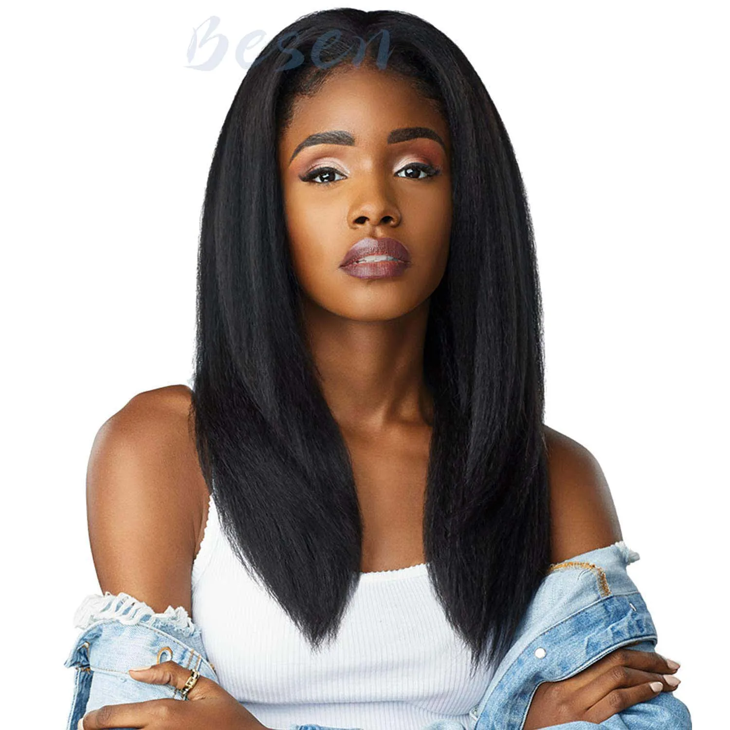 Synthetic Yaki Kinky Straight Wig for Black Women 20 Inch Hair Natural Hairline Wig Kinky Curly Hair Wigs Soft Fluffy
Synthetic Yaki Kinky Straight Wig for Black Women 20 Inch Hair Natural Hairline Wig Kinky Curly Hair Wigs Soft Fluffy