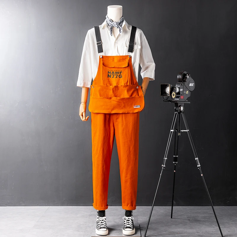 Retro British Workwear Overalls Men's Spring Autumn Multi-Pocket Letter Print Straight Leg Pants Couple's Suspenders Long Pants
Retro British Workwear Overalls Men's Spring Autumn Multi-Pocket Letter Print Straight Leg Pants Couple's Suspenders Long Pants