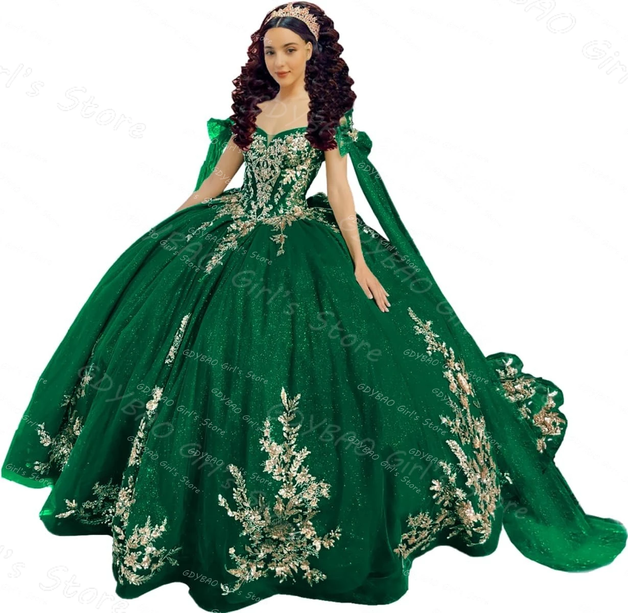 Платье Quinceanera с золотыми аппликациями для девочек с шалью и открытыми плечами, пышное платье XV на день рождения, атласный бант, милое бальное платье для выпускного вечера 15–16 лет
Платье Quinceanera с золотыми аппликациями для девочек с шалью и открытыми плечами, пышное платье XV на день рождения, атласный бант, милое бальное платье для выпускного вечера 15–16 лет