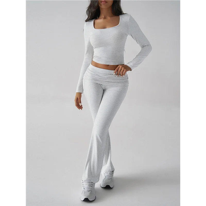 NEW-Lounge Sets For Women 2 Piece Casual Y2K Outfits Short Sleeve Cropped Tops Fold Over Flare Pants Tracksuits
NEW-Lounge Sets For Women 2 Piece Casual Y2K Outfits Short Sleeve Cropped Tops Fold Over Flare Pants Tracksuits