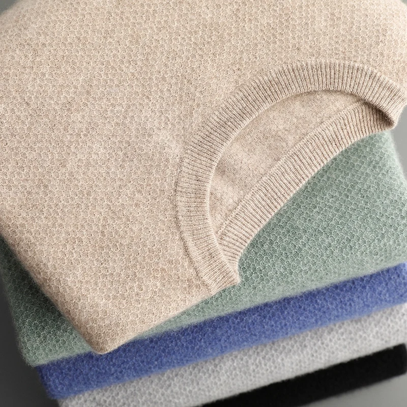 100% Goat Cashmere Sweater Men's Round Neck Solid Color Pullover Autumn/Winter New High End Business Casual Long Sleeved Sweater
100% Goat Cashmere Sweater Men's Round Neck Solid Color Pullover Autumn/Winter New High End Business Casual Long Sleeved Sweater