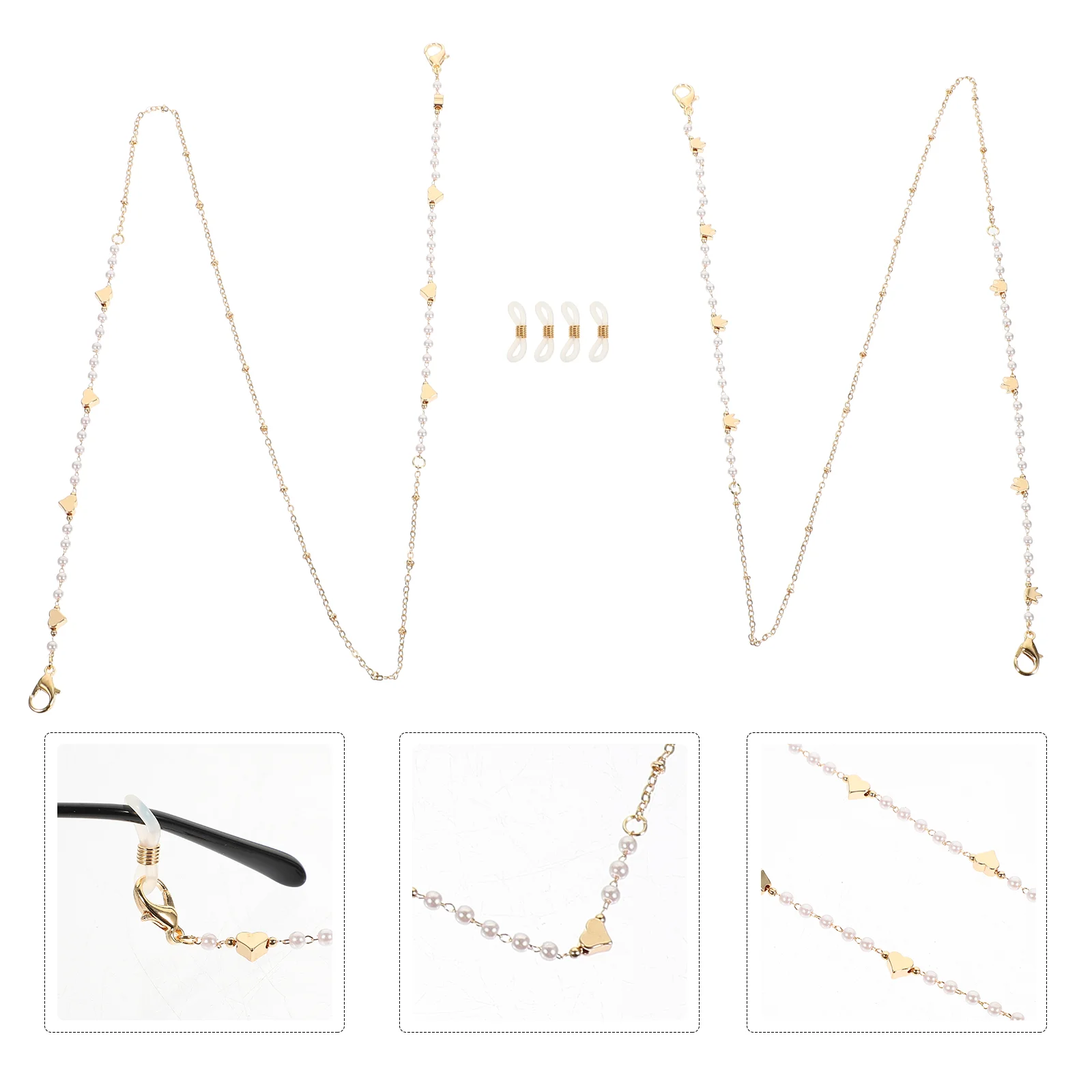 2Pcs GlassesChain EyeglassNecklace Holder Women Masks PPMaterial SkinFriendly Comfortable Fashionable Accessory AntiFall Design
2Pcs GlassesChain EyeglassNecklace Holder Women Masks PPMaterial SkinFriendly Comfortable Fashionable Accessory AntiFall Design