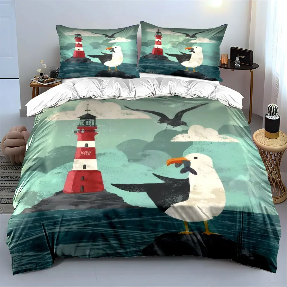 "Lighthouse Seagull Ocean Decor Set" Soft Comfortable Duvet Cover Bedding Set Included 1*Duvet Cover & 2*Pillowcases, gift
"Lighthouse Seagull Ocean Decor Set" Soft Comfortable Duvet Cover Bedding Set Included 1*Duvet Cover & 2*Pillowcases, gift