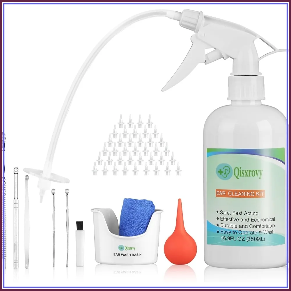 Ear Wax Removal Tool, Safe Ear Irrigation Kit for Adults & Kids, Easy Ear Cleaner with Basin, Syringe, Towel & 40 Tips
Ear Wax Removal Tool, Safe Ear Irrigation Kit for Adults & Kids, Easy Ear Cleaner with Basin, Syringe, Towel & 40 Tips