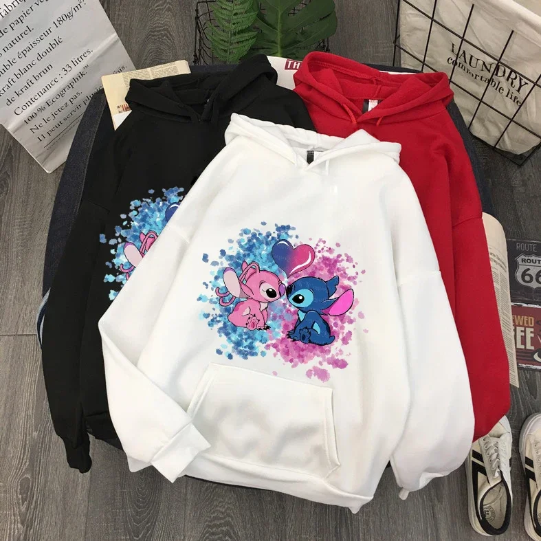 Disney Stitch Hoodies Women Harajuku Pullovers Cute Casual Tops O-Neck Angel Print Hooded Long Sleeves Kawaii Sweatshirt
Disney Stitch Hoodies Women Harajuku Pullovers Cute Casual Tops O-Neck Angel Print Hooded Long Sleeves Kawaii Sweatshirt