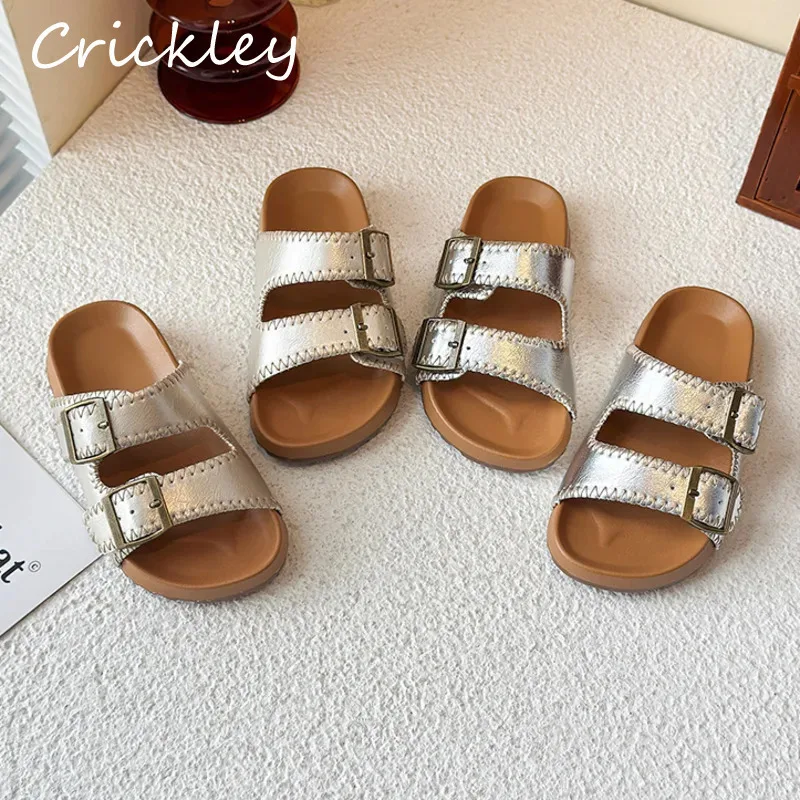 Fashion Solid Kids Slippers Summer Buckle PU Leather Flat Slippers for Children Soft Bottom Anti Slip Girls Boys Beach Shoes
Fashion Solid Kids Slippers Summer Buckle PU Leather Flat Slippers for Children Soft Bottom Anti Slip Girls Boys Beach Shoes