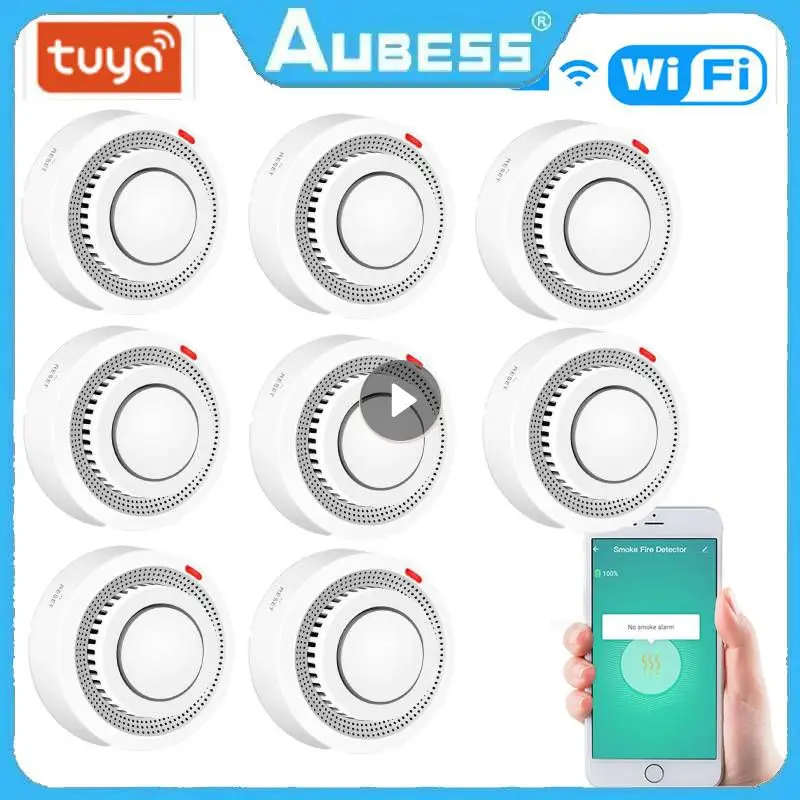 AUBESS Tuya WiFi Smoke Sensor Fire Protection Top Smoke Inlet Detector Smokehouse Combination Fire Alarm Home Security
AUBESS Tuya WiFi Smoke Sensor Fire Protection Top Smoke Inlet Detector Smokehouse Combination Fire Alarm Home Security