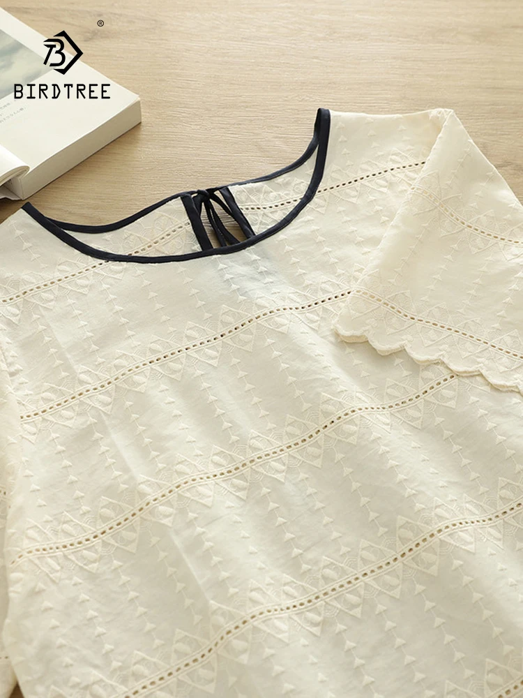New 2026 Summer Women Cotton Short Sleeve Shirt, O Neck Embroidery Lace-up, Mori Girl Sweet Preppy Style Loose Blouse T65754CC
New 2026 Summer Women Cotton Short Sleeve Shirt, O Neck Embroidery Lace-up, Mori Girl Sweet Preppy Style Loose Blouse T65754CC