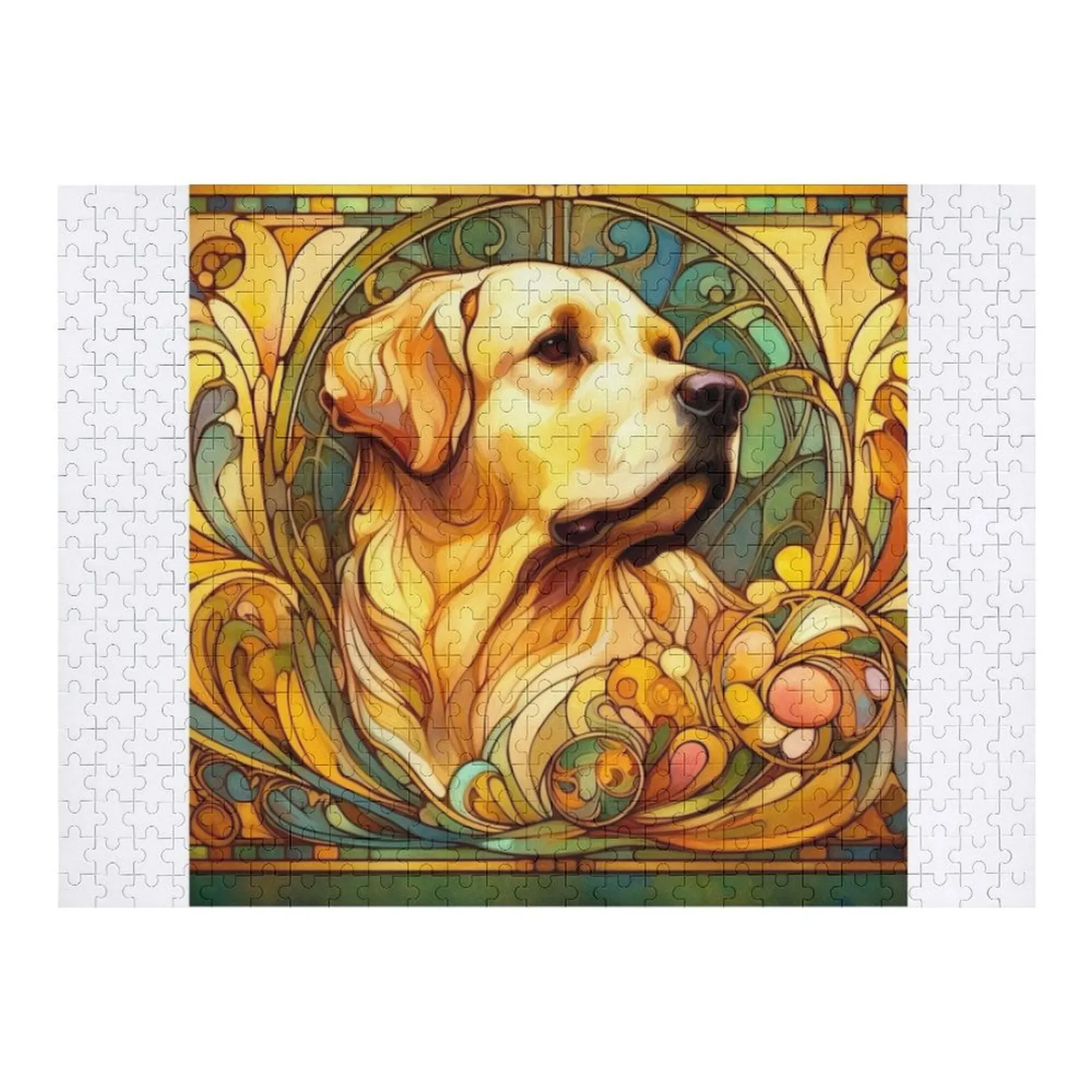 A Soldered Gaze - A Majestic Golden Retriever in Stained Glass Jigsaw Puzzle Picture Jigsaw Custom Puzzle
A Soldered Gaze - A Majestic Golden Retriever in Stained Glass Jigsaw Puzzle Picture Jigsaw Custom Puzzle