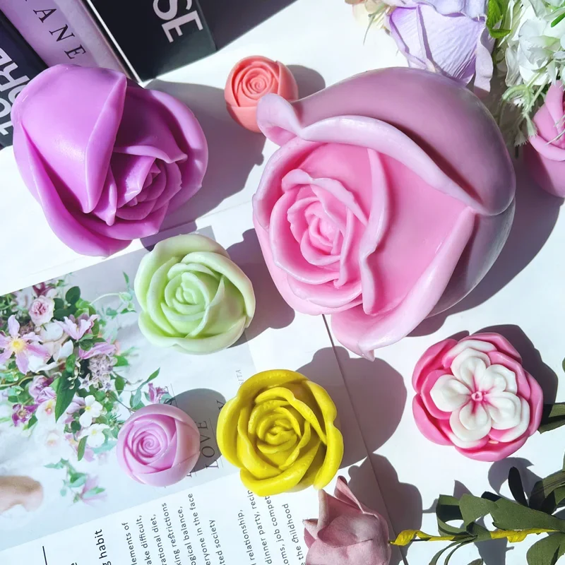 Rose Mold Silicone Candle Mold Valentine's Day Soap Cookies Dessert Chocolate Baking Mold Cake Decoration Mould
Rose Mold Silicone Candle Mold Valentine's Day Soap Cookies Dessert Chocolate Baking Mold Cake Decoration Mould