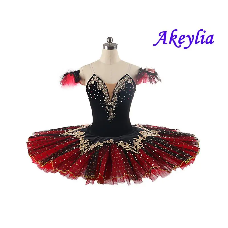 Girls Don Quixote Kitri Variation Ballet Competition Costume Professional Pancake Tutu Red Black Spanish Dress Adult 11 layers
Girls Don Quixote Kitri Variation Ballet Competition Costume Professional Pancake Tutu Red Black Spanish Dress Adult 11 layers