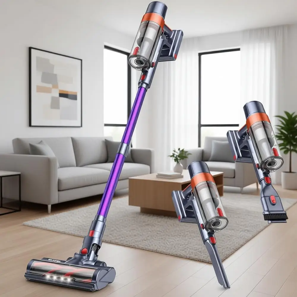 38Kpa 450W Vacuum Cleaner, Up to 55 Mins Runtime, 1.5L Dust Cup & LED Display
38Kpa 450W Vacuum Cleaner, Up to 55 Mins Runtime, 1.5L Dust Cup & LED Display