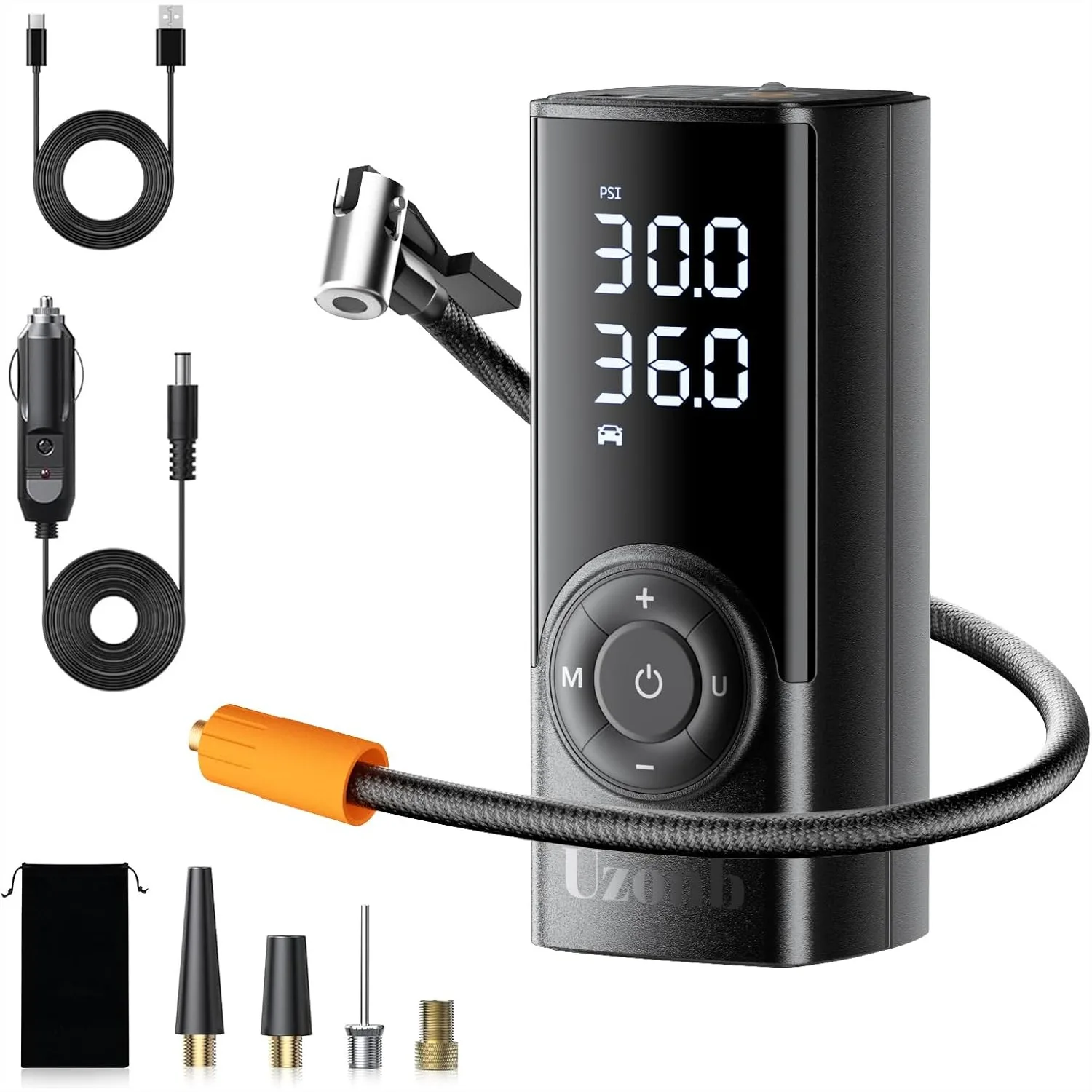 Portable Air Compressor 10000mAh & 150 PSI Tire Inflator with Digital Pressure Gauge - Fast Inflation for Car, Motorcycle
Portable Air Compressor 10000mAh & 150 PSI Tire Inflator with Digital Pressure Gauge - Fast Inflation for Car, Motorcycle