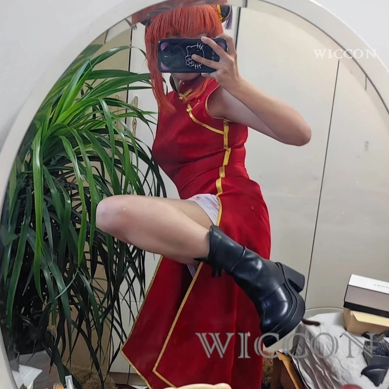 Anime Gintama & Silver & Soul Kagura Cosplay Costume Women Chinese Dress Wig Kungfu Cheongsam Outfits
Anime Gintama & Silver & Soul Kagura Cosplay Costume Women Chinese Dress Wig Kungfu Cheongsam Outfits
