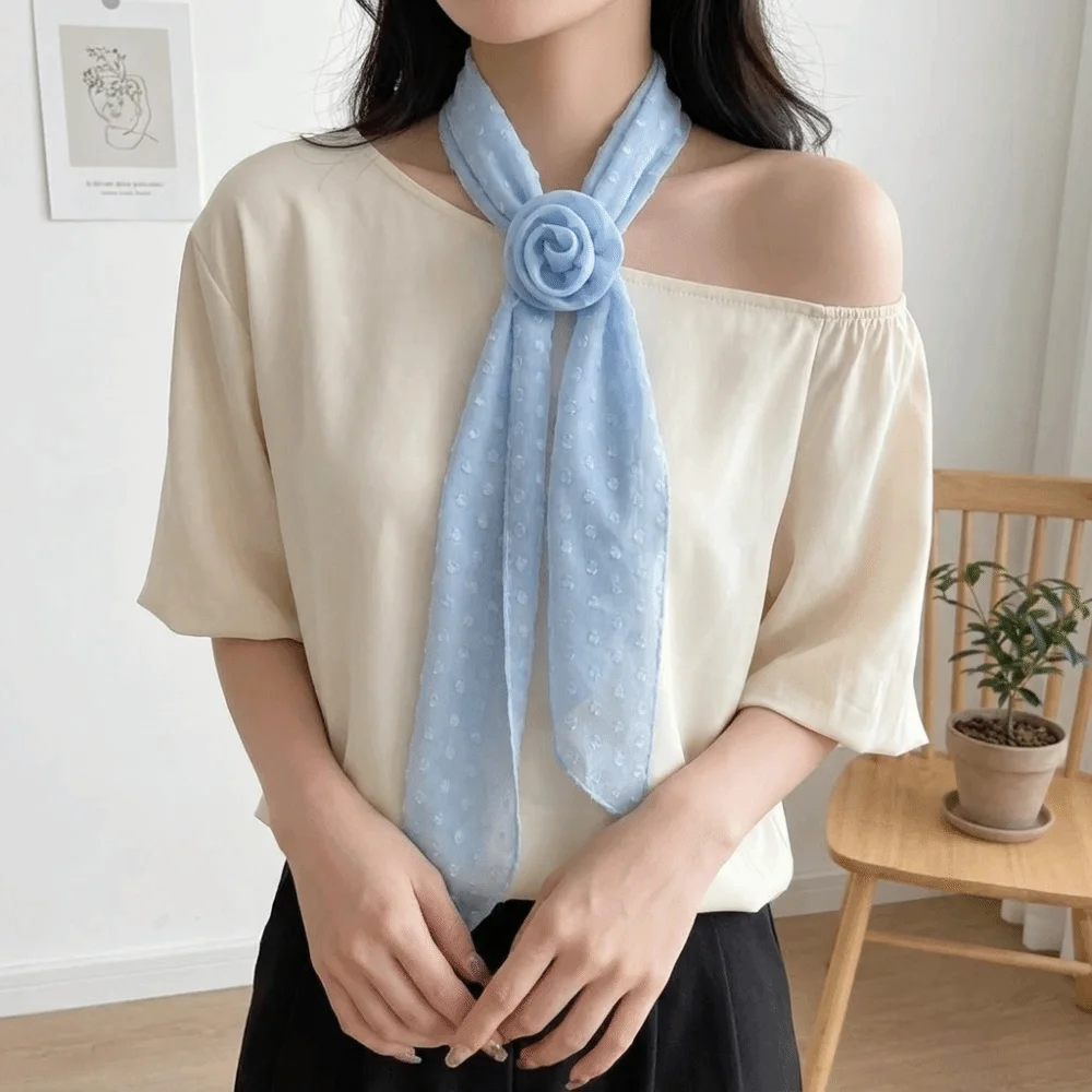 Simple Bow Ties Polka Dots Scarf Thin Narrow Flower Long Silk Scarf Cravat Hair Band Long Ribbon Scarves Neckerchief Decoration
Simple Bow Ties Polka Dots Scarf Thin Narrow Flower Long Silk Scarf Cravat Hair Band Long Ribbon Scarves Neckerchief Decoration