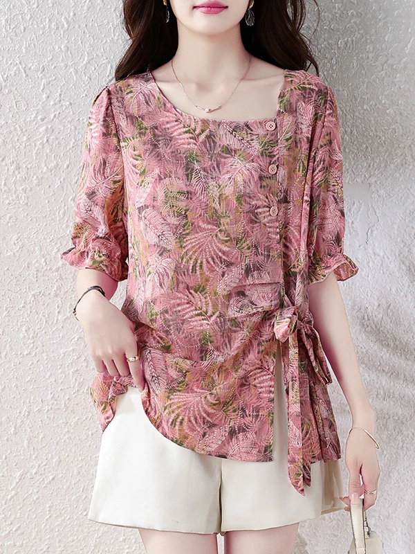 Slimming Effect Women's Shirt Square Collar Waist-Cinching Fashionable Versatile Top Elegant Style Short Sleeve Summer 2026
Slimming Effect Women's Shirt Square Collar Waist-Cinching Fashionable Versatile Top Elegant Style Short Sleeve Summer 2026