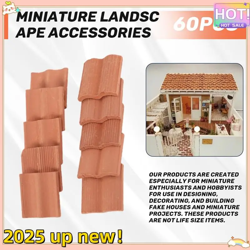 Stylish-60 Pcs Mini Red Roof Tiles Model Building Set Miniature Tiles Figurine Landscaping DIY Fairy Garden Accessories
Stylish-60 Pcs Mini Red Roof Tiles Model Building Set Miniature Tiles Figurine Landscaping DIY Fairy Garden Accessories