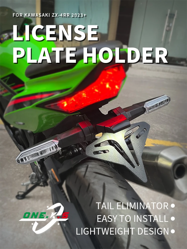 ZX4R ZX4RR Motorcycle License Plate Holder For Kawasaki ZX400R ZX400RR 2023 2024 Aluminum Alloy Tail Eliminator Accessories
ZX4R ZX4RR Motorcycle License Plate Holder For Kawasaki ZX400R ZX400RR 2023 2024 Aluminum Alloy Tail Eliminator Accessories