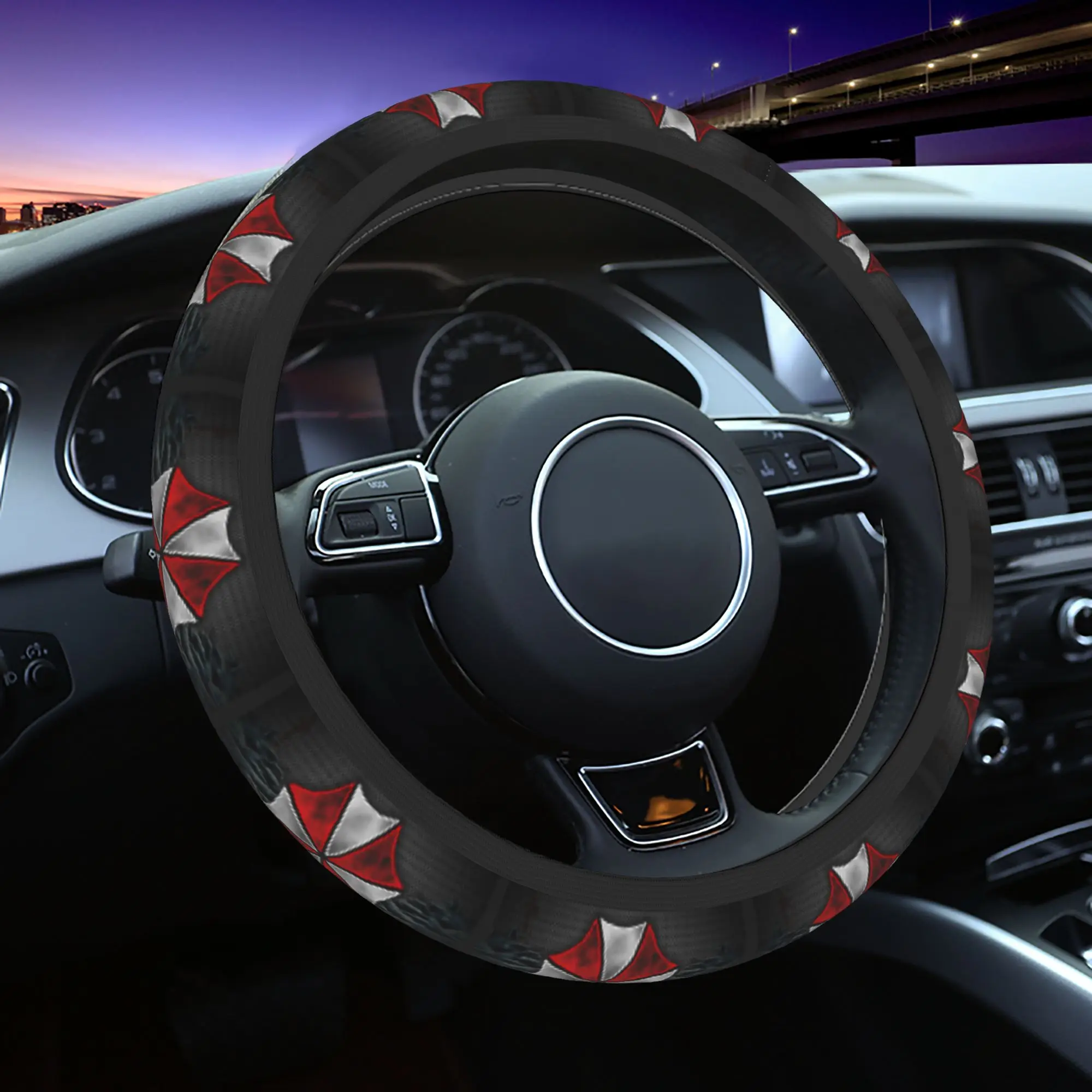 37-38 Car Steering Wheel Cover Resident Umbrella Corps Elastic Eviled Braid On The Steering Wheel Cover Suitable Car Accessories
37-38 Car Steering Wheel Cover Resident Umbrella Corps Elastic Eviled Braid On The Steering Wheel Cover Suitable Car Accessories