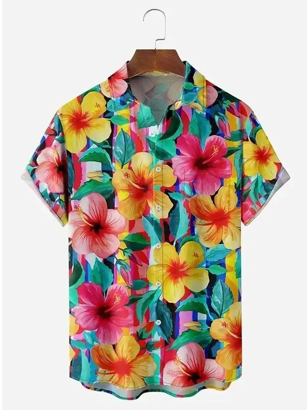 Men's Printed Loose Short Sleeve Shirt Fashionable Urban Style Polyester Blend Easy Care Short Sleeve Casual Shirt for Youth
Men's Printed Loose Short Sleeve Shirt Fashionable Urban Style Polyester Blend Easy Care Short Sleeve Casual Shirt for Youth