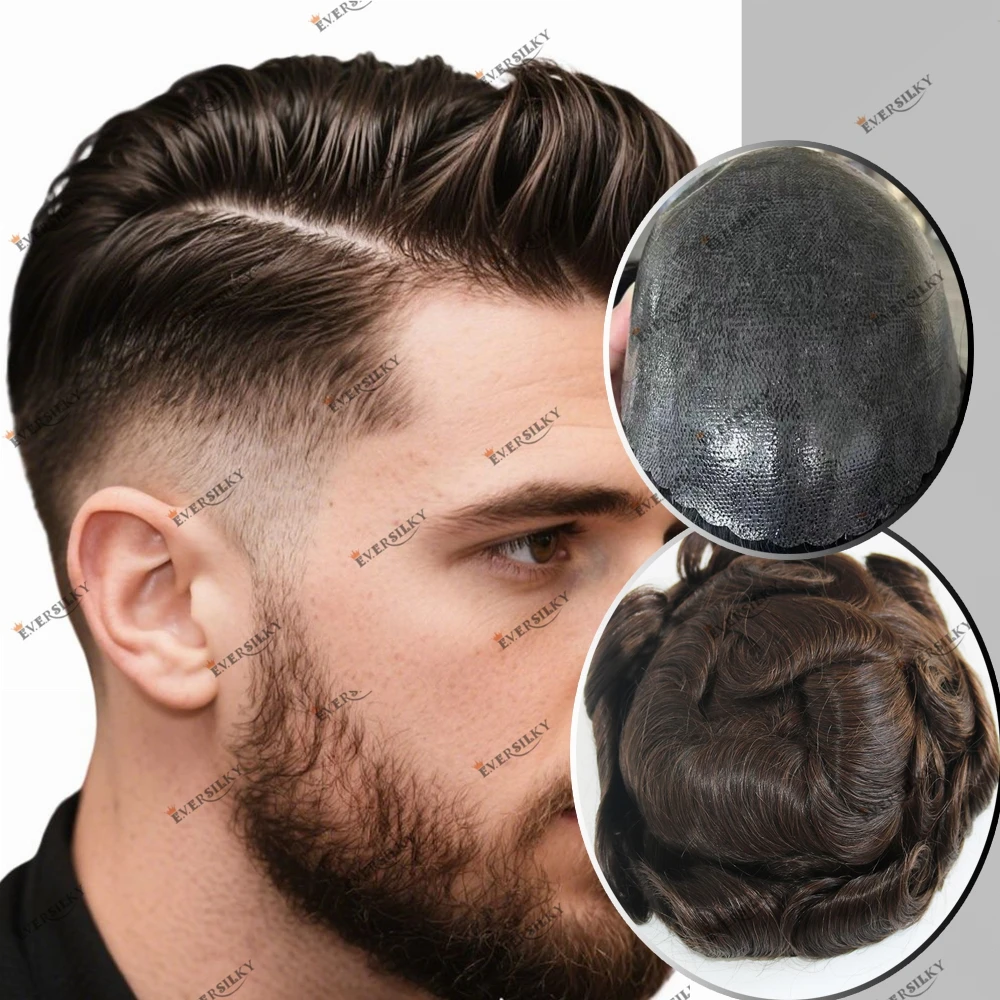 Natural Human Hair Dark Brown Black Grey Color Men's Capillary Prosthesis Toupee Wave/Straight 0.1mm Thin Skin Base Wigs for Men
Natural Human Hair Dark Brown Black Grey Color Men's Capillary Prosthesis Toupee Wave/Straight 0.1mm Thin Skin Base Wigs for Men