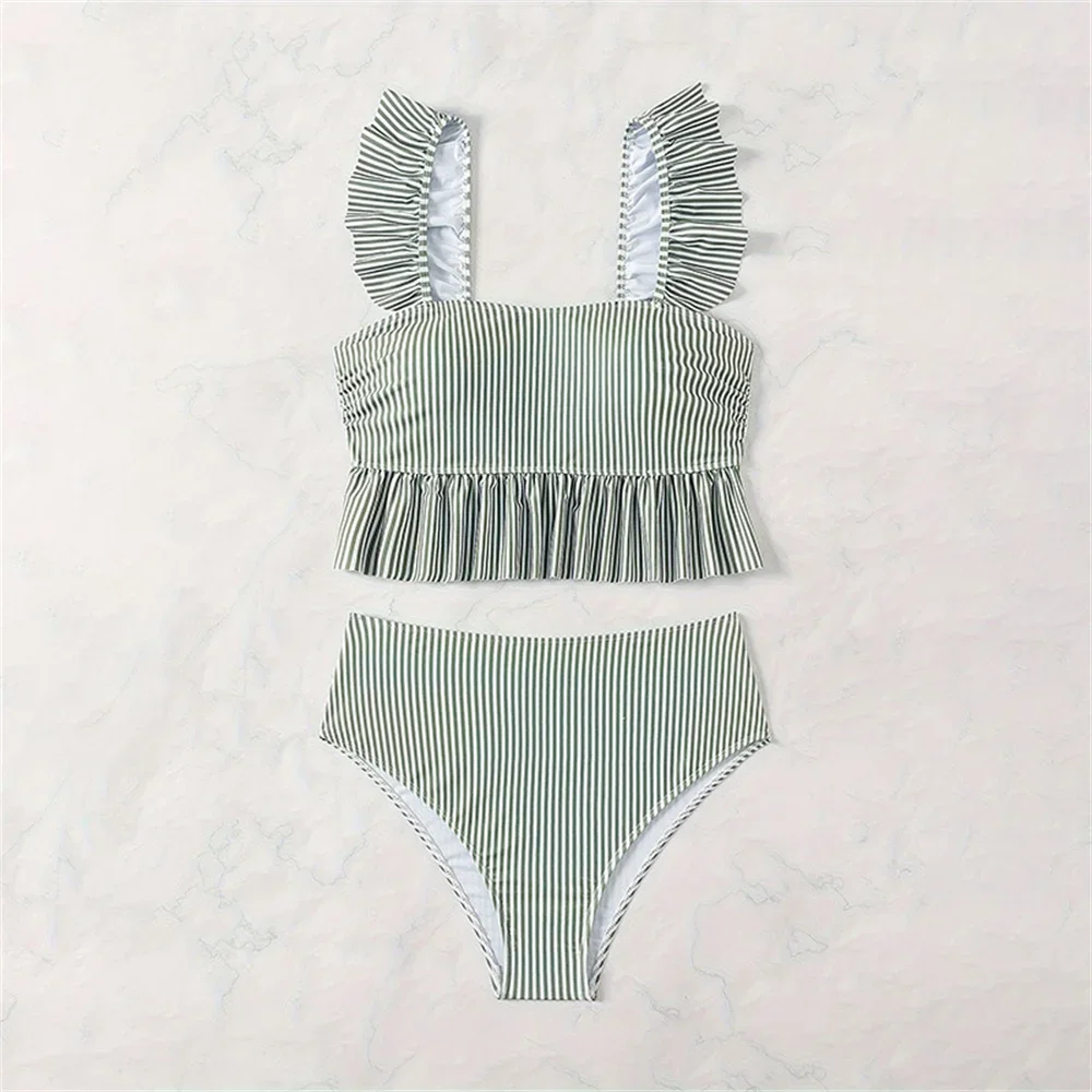Sexy Striped Bikini Ruffled Kawaii Swimsuit High Waist Vacation Swimwears Elegant Women Bathing Suit Beach Summer Outfit Maillot
Sexy Striped Bikini Ruffled Kawaii Swimsuit High Waist Vacation Swimwears Elegant Women Bathing Suit Beach Summer Outfit Maillot