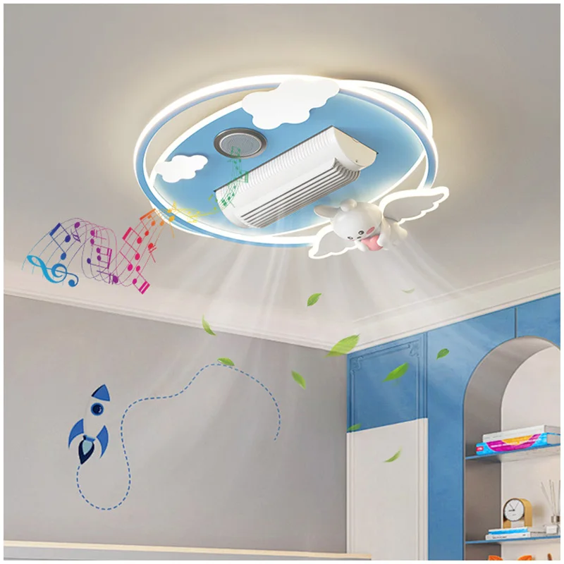 Cloudy Children's Room Bladeless Mute Fan Light Room Bedroom Ceiling Light Eye Protection Lamps and Light Fixtures
Cloudy Children's Room Bladeless Mute Fan Light Room Bedroom Ceiling Light Eye Protection Lamps and Light Fixtures