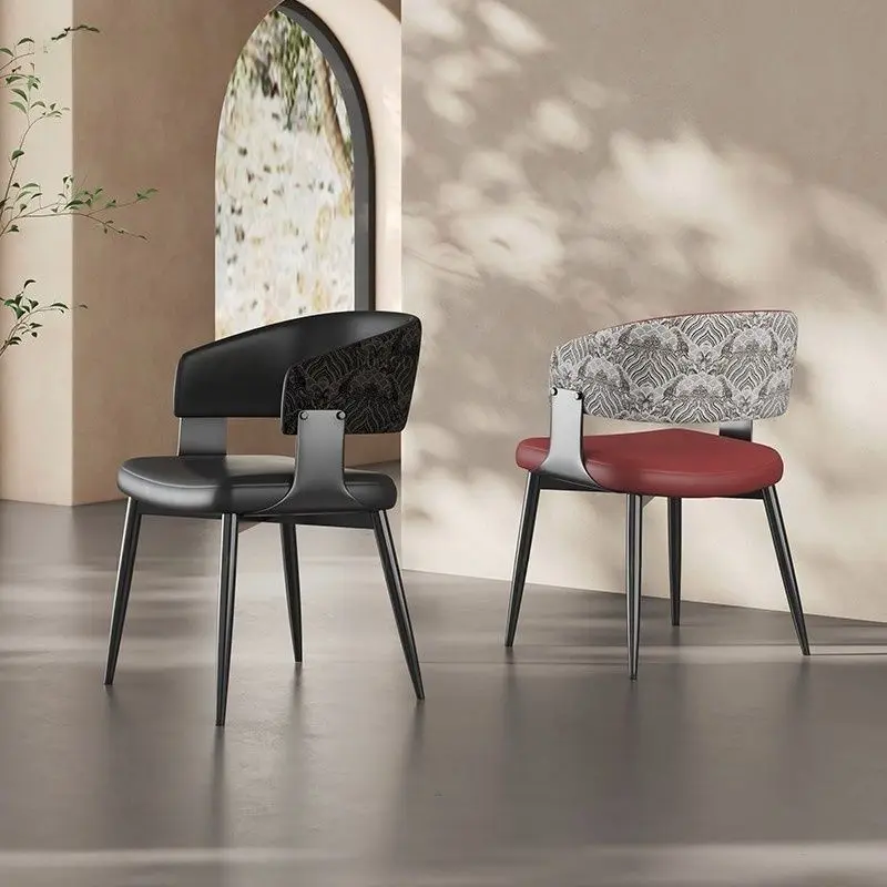 Italian home light luxury high-end chair, new printed backrest dining chair
Italian home light luxury high-end chair, new printed backrest dining chair